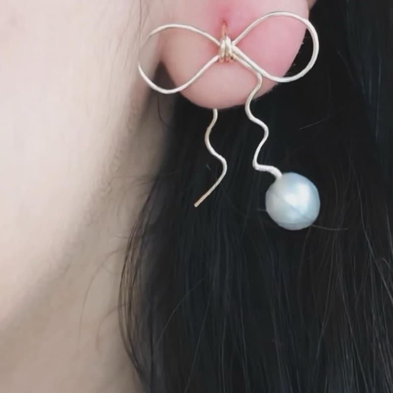 Bow Earrings Handmade