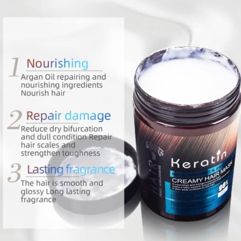 Keratin MOISTURIZING & SMOOTH CREAMY HAIR MASK
